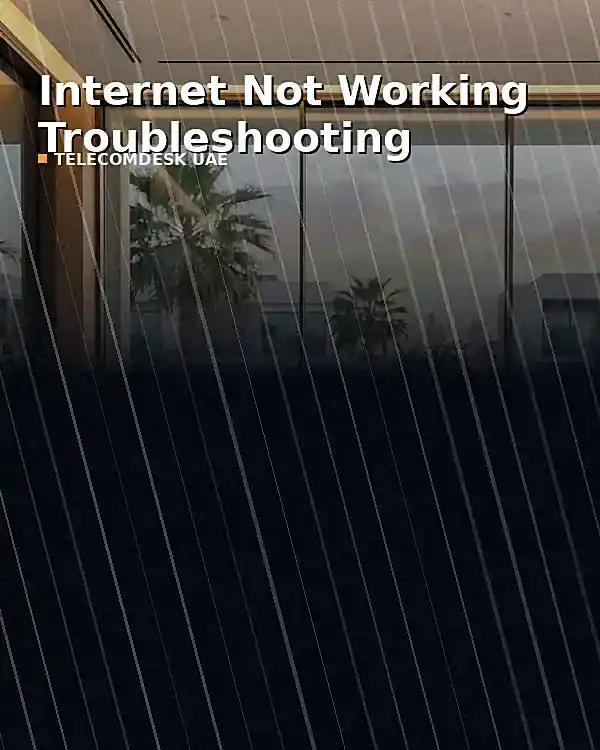 Internet Not Working Troubleshooting - TelecomDesk guide artwork