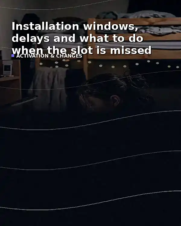 Installation windows, delays and what to do when the slot is missed - TelecomDesk guide artwork