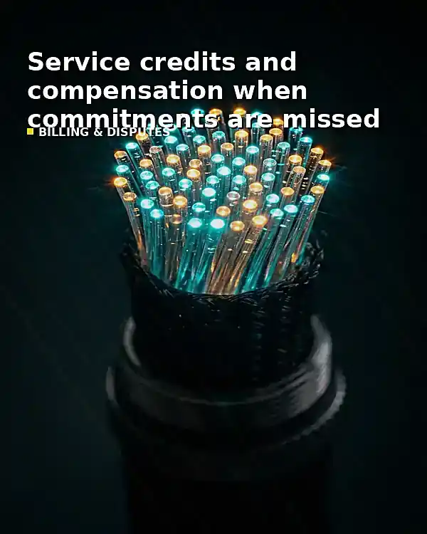 Service credits and compensation when commitments are missed - TelecomDesk guide artwork